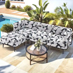 Inflatable Couch Set - Portable Outdoor Air Sofa with Aluminum Frame, Waterproof Oxford Fabric for Camping, Patio,Beach