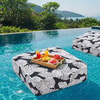 Canapé gonflable – Canapé d'extérieur portable avec cadre en aluminium et tissu Oxford imperméable pour le camping, la terrasse et la plage