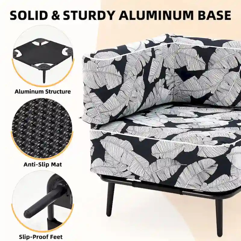 Canapé gonflable – Canapé d'extérieur portable avec cadre en aluminium et tissu Oxford imperméable pour le camping, la terrasse et la plage