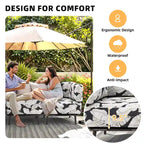 Canapé gonflable – Canapé d'extérieur portable avec cadre en aluminium et tissu Oxford imperméable pour le camping, la terrasse et la plage