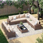 Ensemble de mobilier de jardin, Ensemble de canapé sectionnel d'extérieur