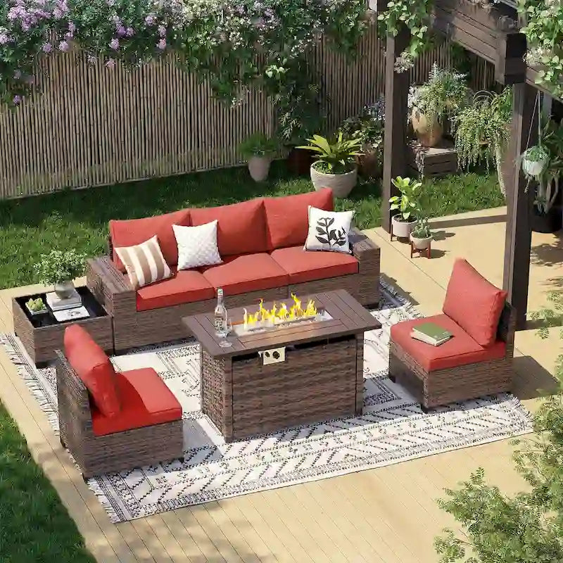 Ensemble de mobilier de jardin, Ensemble de canapé sectionnel d'extérieur
