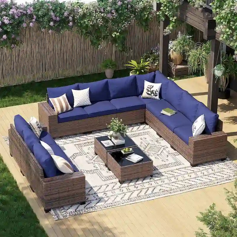 Ensemble de mobilier de jardin, Ensemble de canapé sectionnel d'extérieur