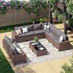 Ensemble de mobilier de jardin, Ensemble de canapé sectionnel d'extérieur