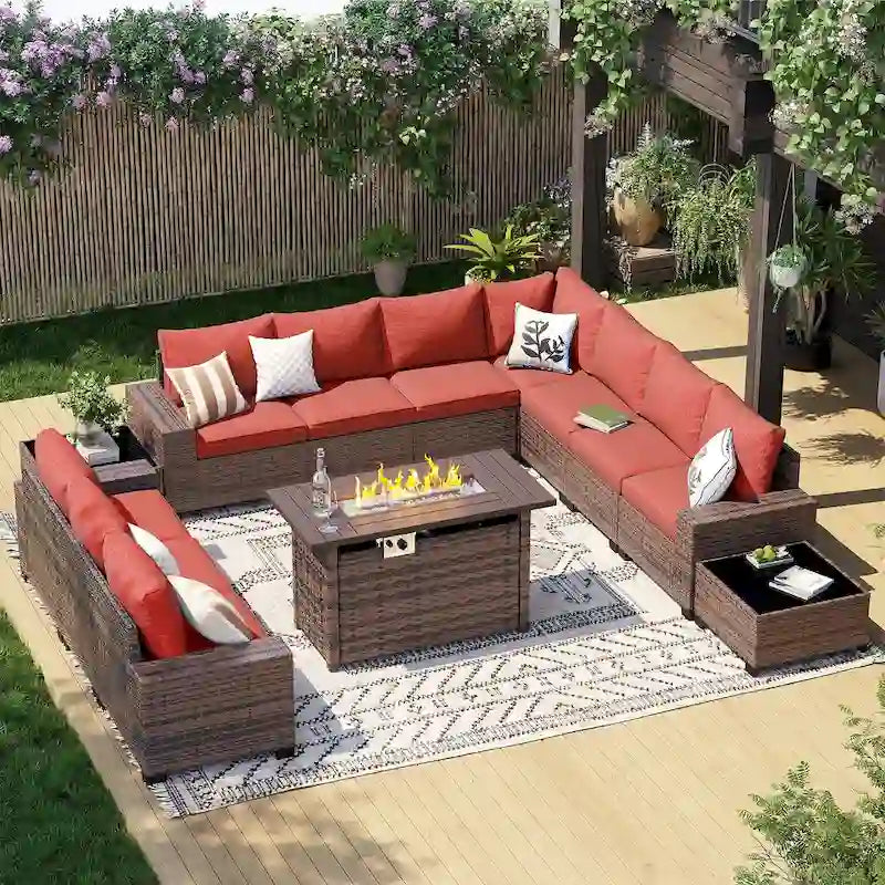 Ensemble de mobilier de jardin, Ensemble de canapé sectionnel d'extérieur