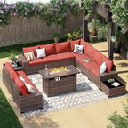 Ensemble de mobilier de jardin, Ensemble de canapé sectionnel d'extérieur