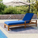 Chaise longue de jardin en bois à dossier réglable, convient aux jardins, terrasses et bords de piscine