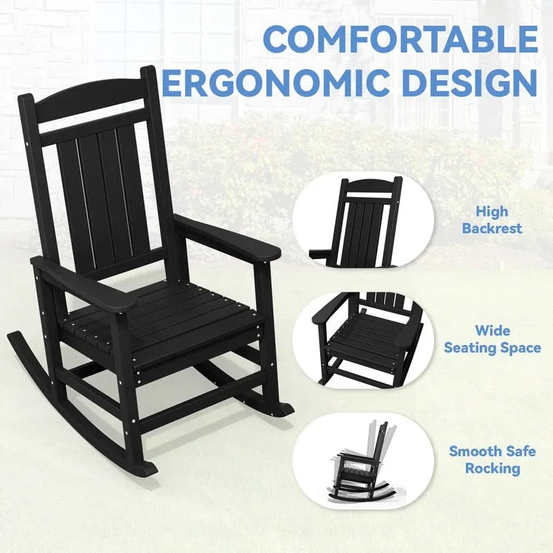 Fauteuil à bascule haut de gamme surdimensionné en plastique, stable et doux