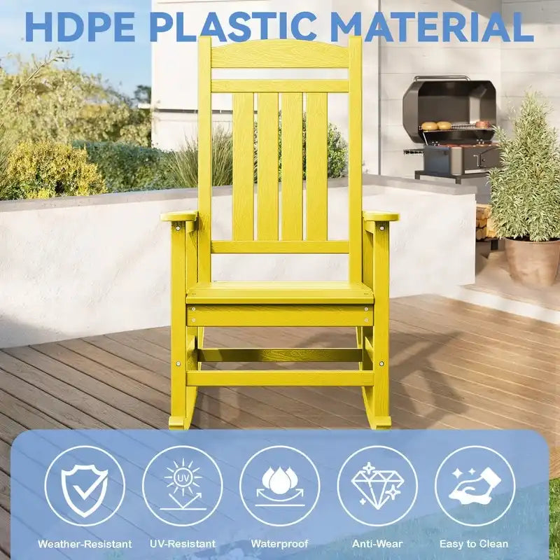 Fauteuil à bascule haut de gamme surdimensionné en plastique, stable et doux