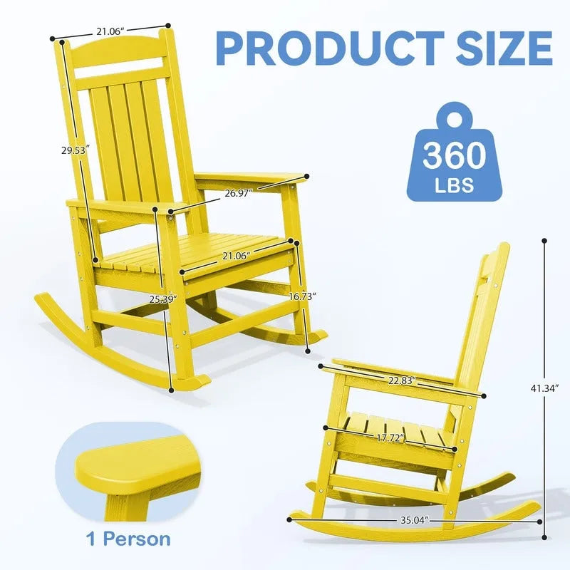 Fauteuil à bascule haut de gamme surdimensionné en plastique, stable et doux
