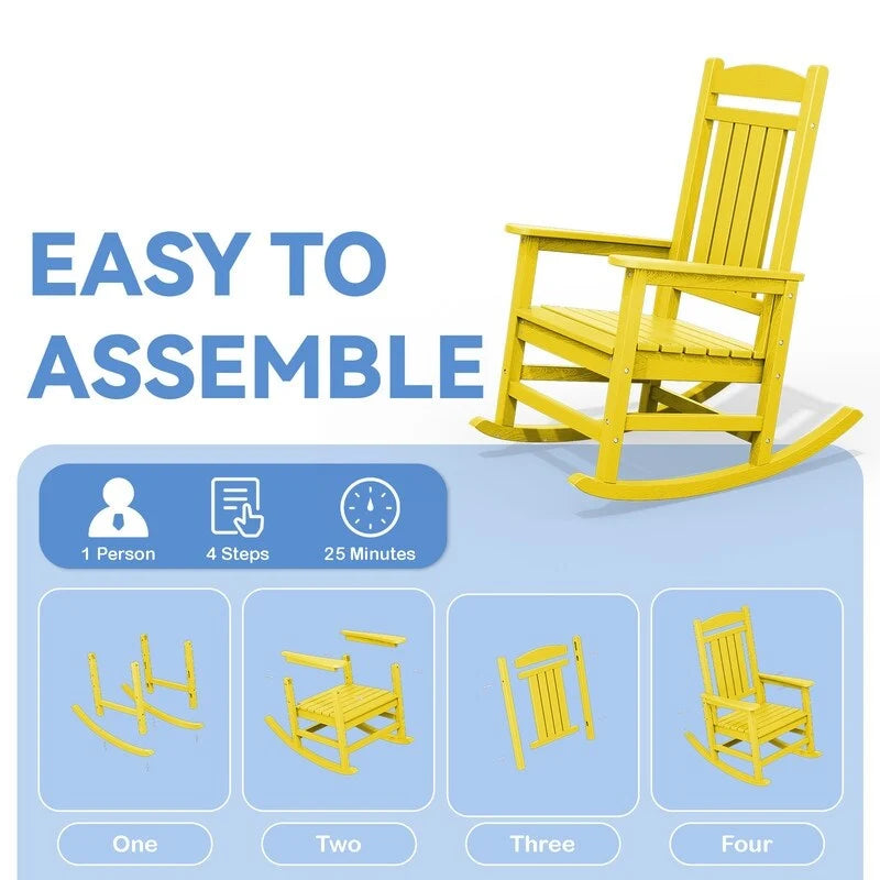 Fauteuil à bascule haut de gamme surdimensionné en plastique, stable et doux