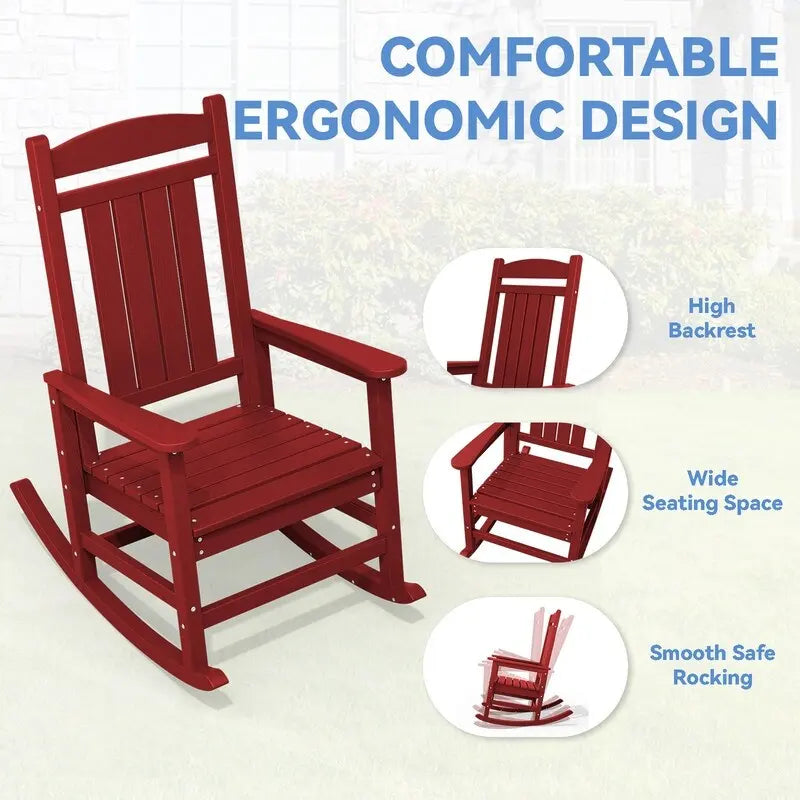 Fauteuil à bascule haut de gamme surdimensionné en plastique, stable et doux