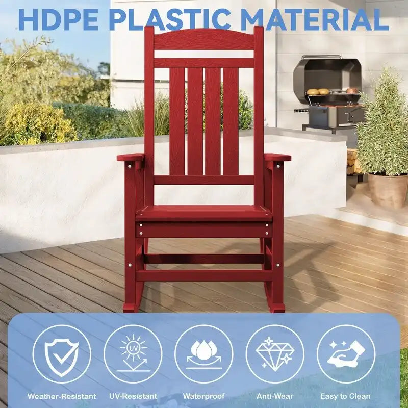 Fauteuil à bascule haut de gamme surdimensionné en plastique, stable et doux