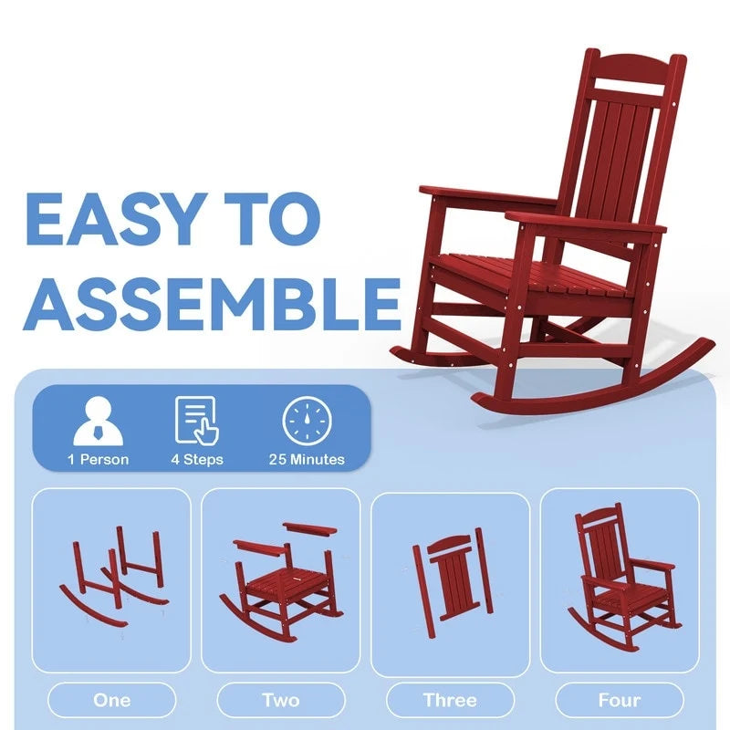 Fauteuil à bascule haut de gamme surdimensionné en plastique, stable et doux
