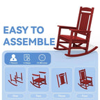 Fauteuil à bascule haut de gamme surdimensionné en plastique, stable et doux