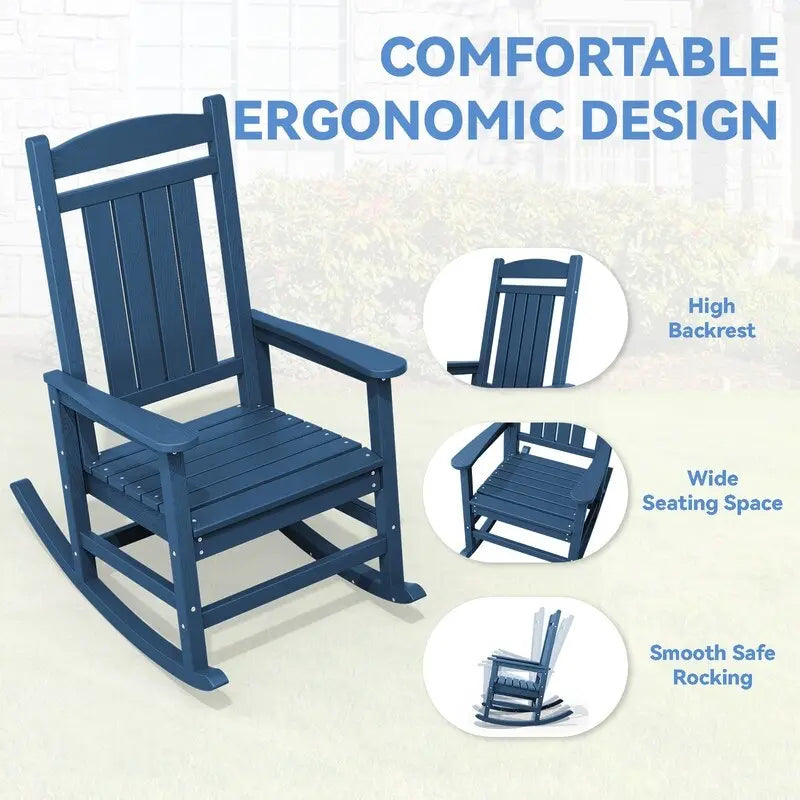 Fauteuil à bascule haut de gamme surdimensionné en plastique, stable et doux