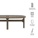 Table basse ovale d'extérieur en teck Saratoga
