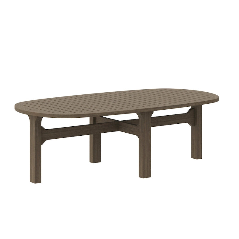 Table basse ovale d'extérieur en teck Saratoga