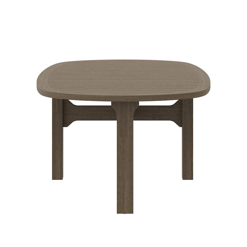 Table basse ovale d'extérieur en teck Saratoga