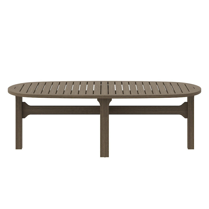 Table basse ovale d'extérieur en teck Saratoga