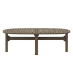 Table basse ovale d'extérieur en teck Saratoga