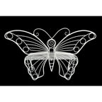 Banc papillon en métal blanc