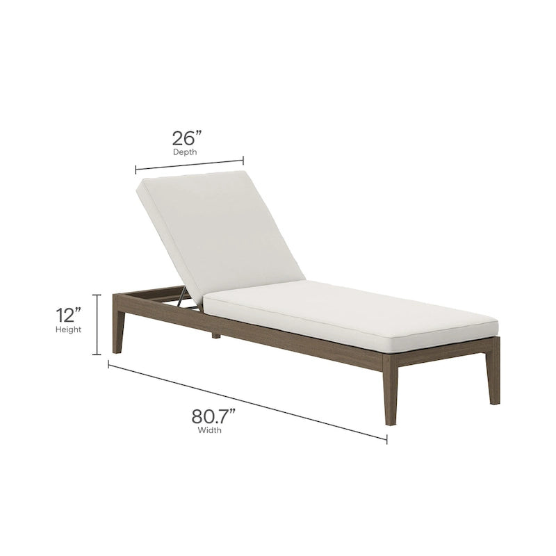 Bain de soleil en teck Northlake pour patio/extérieur