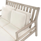Bain de soleil extérieur en bois, 4 oreillers pour piscine, jardin, cour arrière