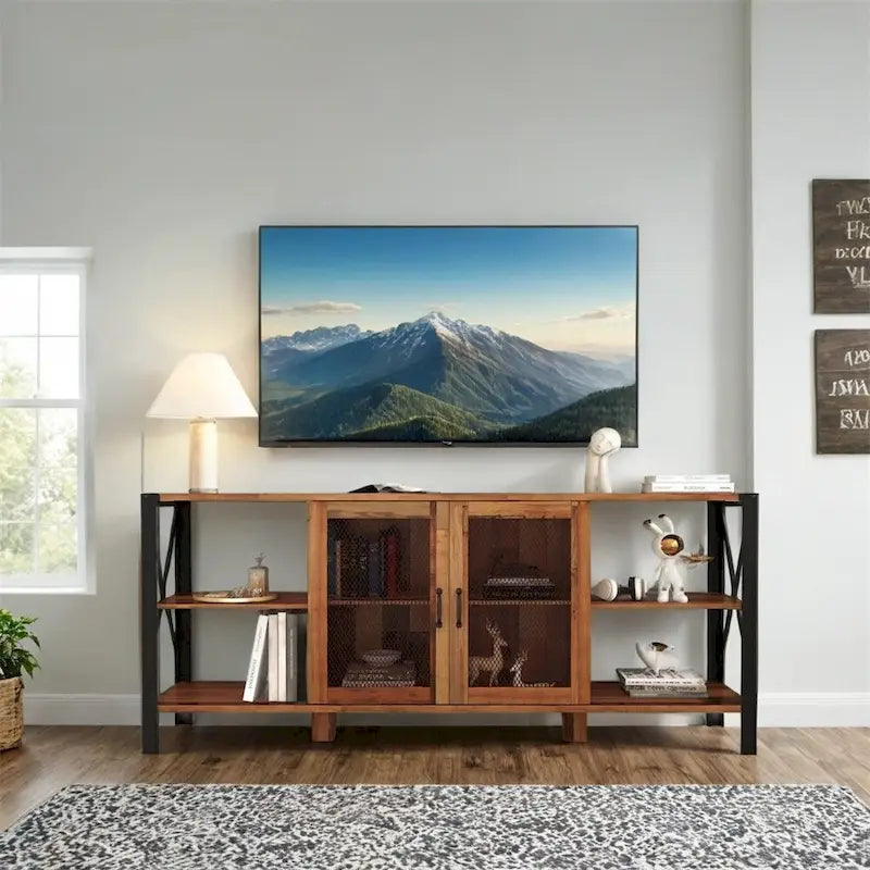 Meuble TV pour salon, meuble TV industriel pour chambre à coucher