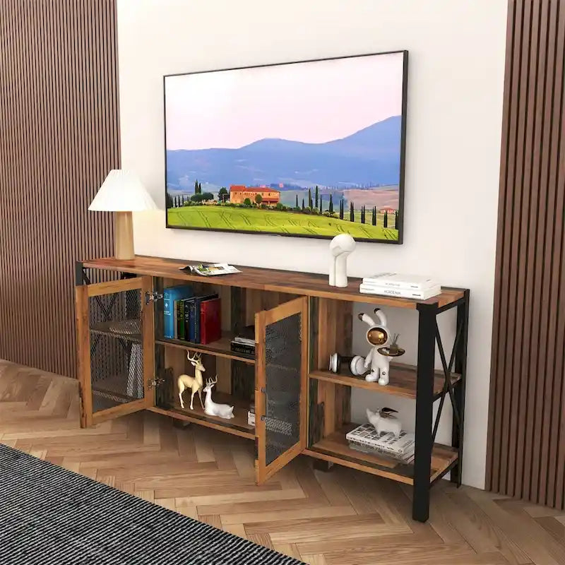 Meuble TV pour salon, meuble TV industriel pour chambre à coucher