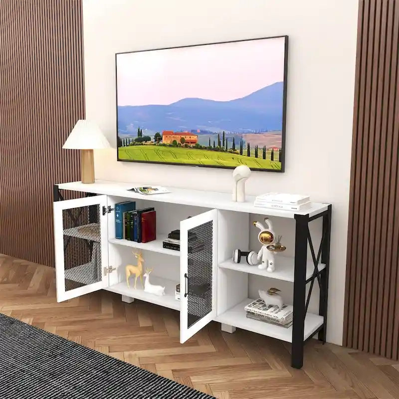 Meuble TV pour salon, meuble TV industriel pour chambre à coucher