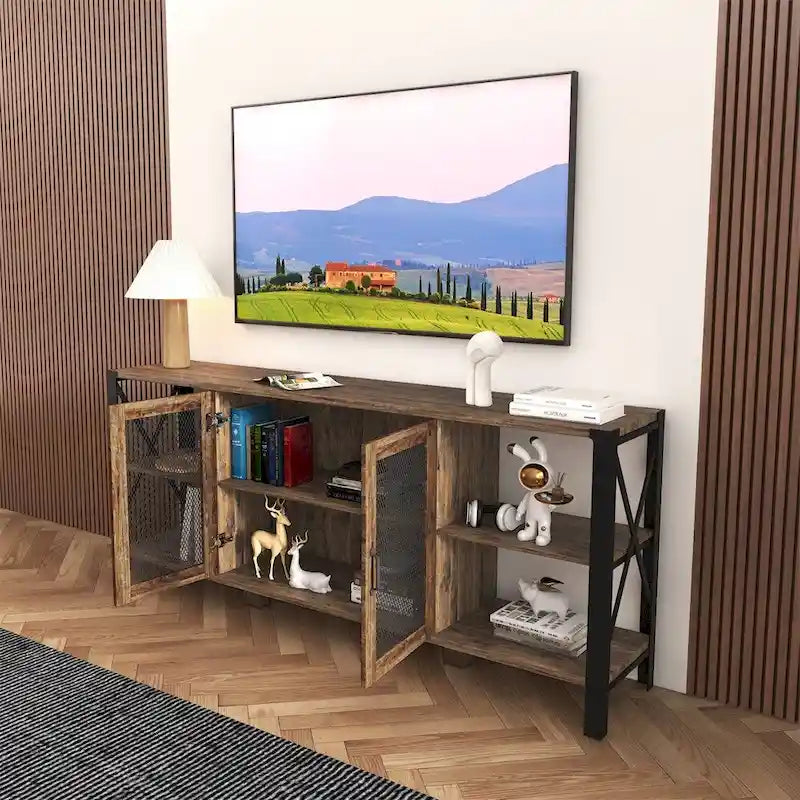 Meuble TV pour salon, meuble TV industriel pour chambre à coucher