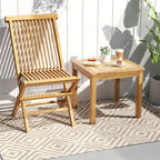 Table d'appoint carrée en bois de teck pour extérieur Gymax pour terrasse de porche