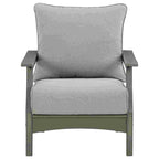 Chaise longue d'extérieur à lattes avec coussins, ensemble de 2, gris