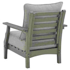 Chaise longue d'extérieur à lattes avec coussins, ensemble de 2, gris