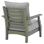 Chaise longue d'extérieur à lattes avec coussins, ensemble de 2, gris