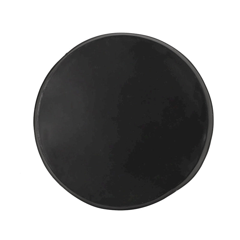 Table d'appoint d'extérieur, motif treillis de 16 pouces, finition béton noir