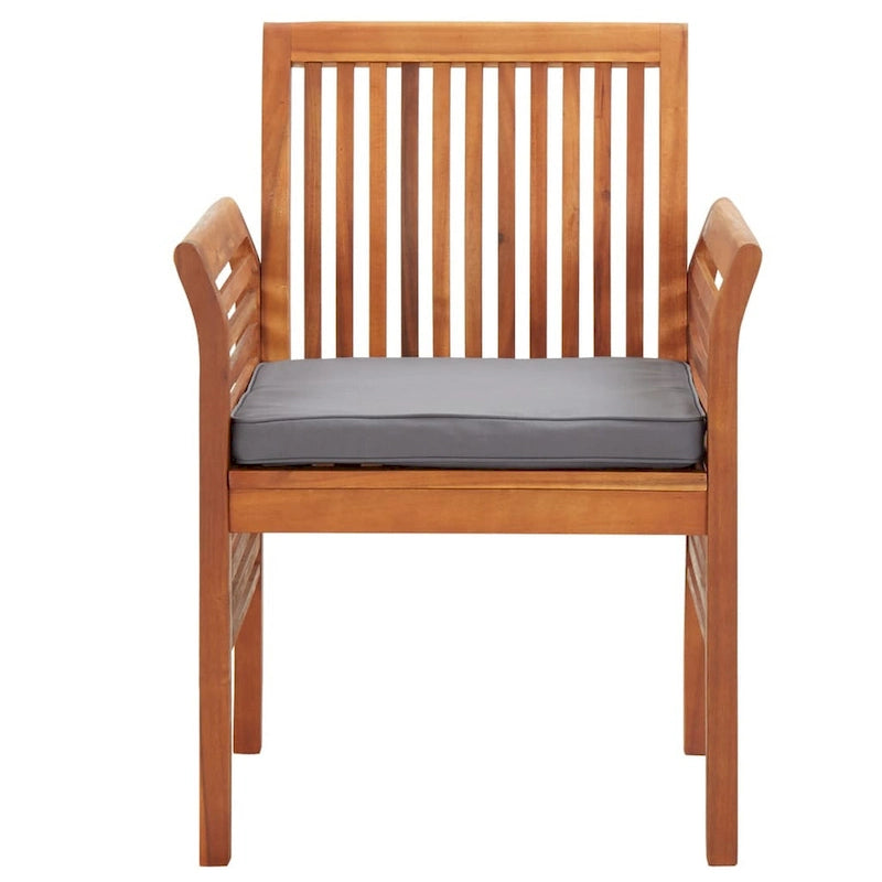 Kim, ensemble de 2 pièces, fauteuil de jardin Geay, bois d'acacia marron