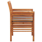 Kim, ensemble de 2 pièces, fauteuil de jardin Geay, bois d'acacia marron