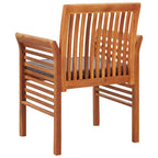 Kim, ensemble de 2 pièces, fauteuil de jardin Geay, bois d'acacia marron