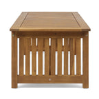 Table basse d'extérieur Gerry, 40 pouces rectangulaire en bois d'acacia marron à lattes