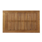 Table basse d'extérieur Gerry, 40 pouces rectangulaire en bois d'acacia marron à lattes