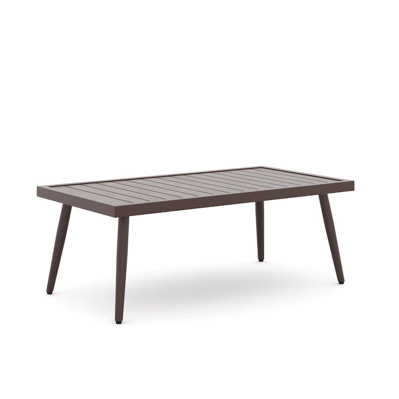 Canapé d'extérieur Fena 4 pièces, 2 fauteuils et table basse, coussins ivoire