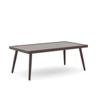 Canapé d'extérieur Fena 4 pièces, 2 fauteuils et table basse, coussins ivoire