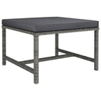 Ensemble de canapés modulaires d'extérieur Avio 7 pièces avec pouf, en résine tressée gris foncé