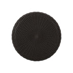 Table d'appoint d'extérieur Wicker Side Table, table d'appoint pivotante avec espace de rangement pour jardin et arrière-cour, table de patio portable