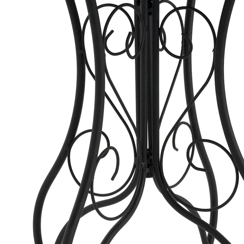 Table d'appoint de patio Résistante aux intempéries Table d'appoint Table basse ronde Support de plantes pour usage intérieur et extérieur