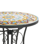 Table d'appoint de patio Résistante aux intempéries Table d'appoint Table basse ronde Support de plantes pour usage intérieur et extérieur