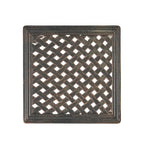 Tables d'appoint d'extérieur, lot de 2, tables d'appoint carrées pour terrasse, tables de chevet avec plateau en treillis tressé