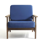 Jamie, lot de 2 fauteuils de club d'extérieur en bois d'acacia avec coussins, 31 po L.